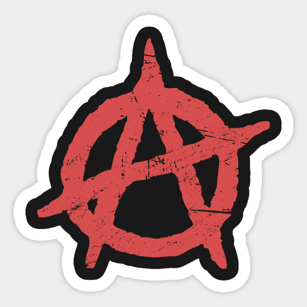 Distressed Punk Anarchy Symbol Sticker by MeatMan